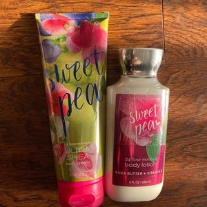 Sweet Pea Bath and Body Works Set NWT